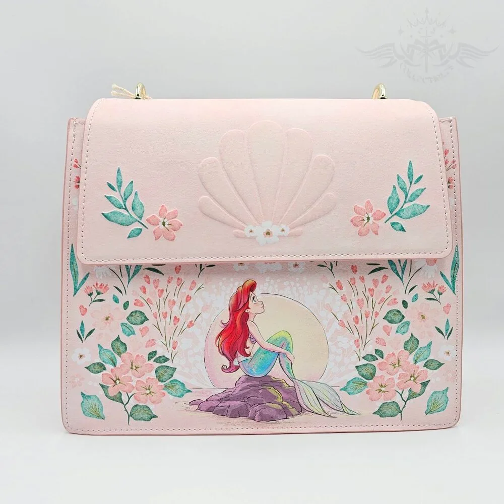 Loungefly Disney The Little Mermaid Ariel Floral Crossbody Bag - Picture 2 of 12